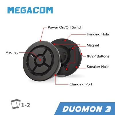 Megacom DuoMon3 1P/2P Auto Catcher Rechargeable Pocket Auto
