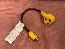 30 Amp to 15 Amp 110V RV Adapter Cord 18 Inch NEMA 5-15P Male to TT-30R Female P