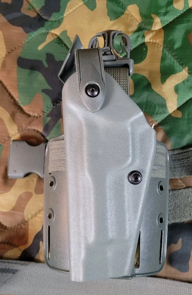 Berretta 92 96 Left Hand Safariland Drop Leg Tactical Holster Od Green - Image 2 of 4