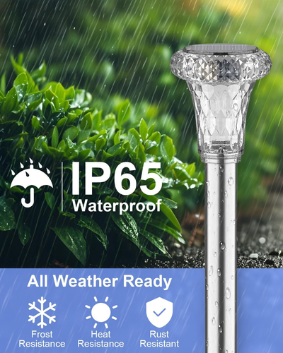 Mini Solar Pathway Lights Outdoor 12 Pack Waterproof Upgraded Bright LED Solar G - Picture 4 of 12