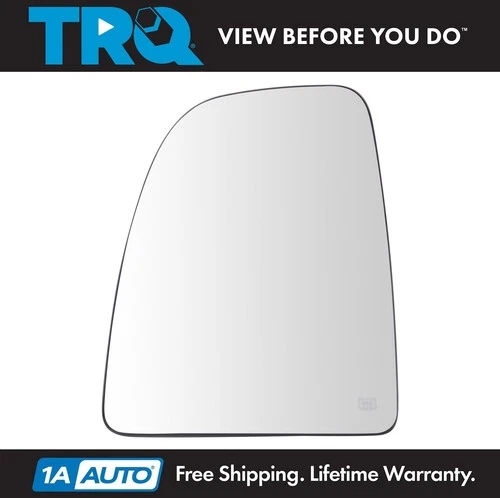 TRQ Left Upper Mirror Glass with Heat Clear Drivers Side for Ram CH1324195