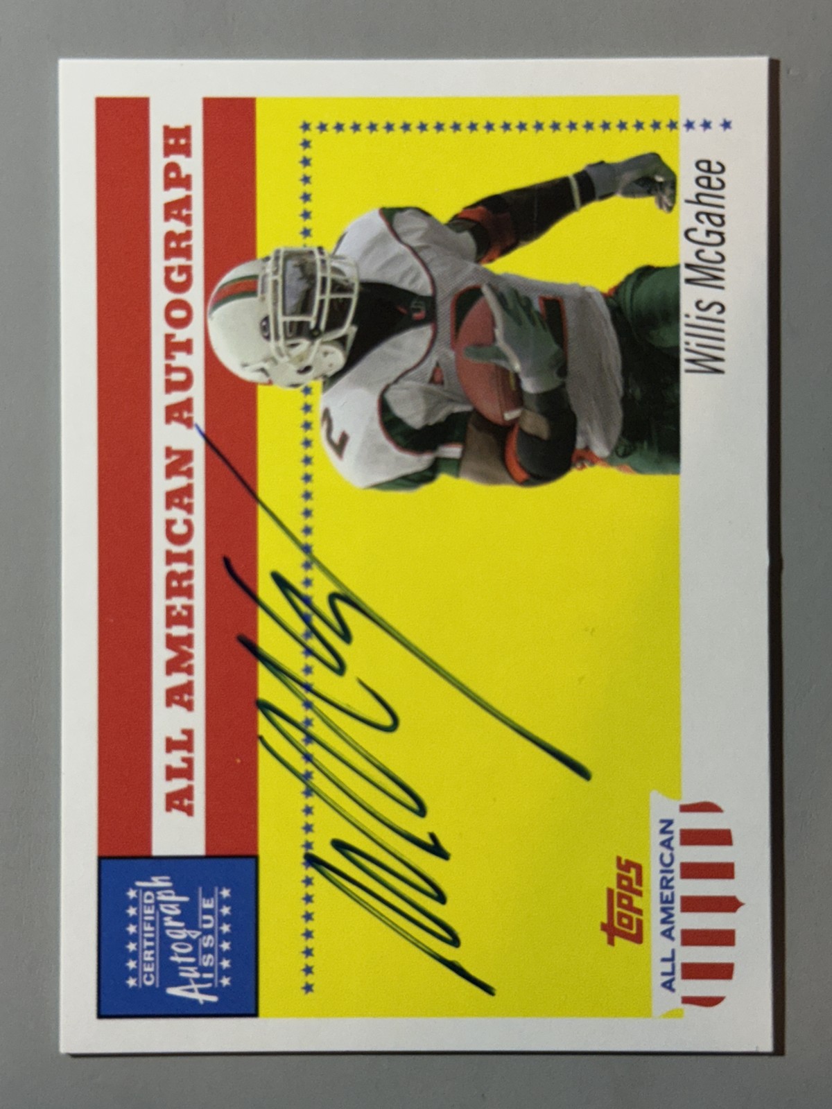 Willis McGahee Topps All-American Autograph #AAWM Base