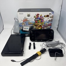 Nintendo Wii U 32 GB Super Mario 3D World Deluxe Set - Black w/ Box TESTED READ