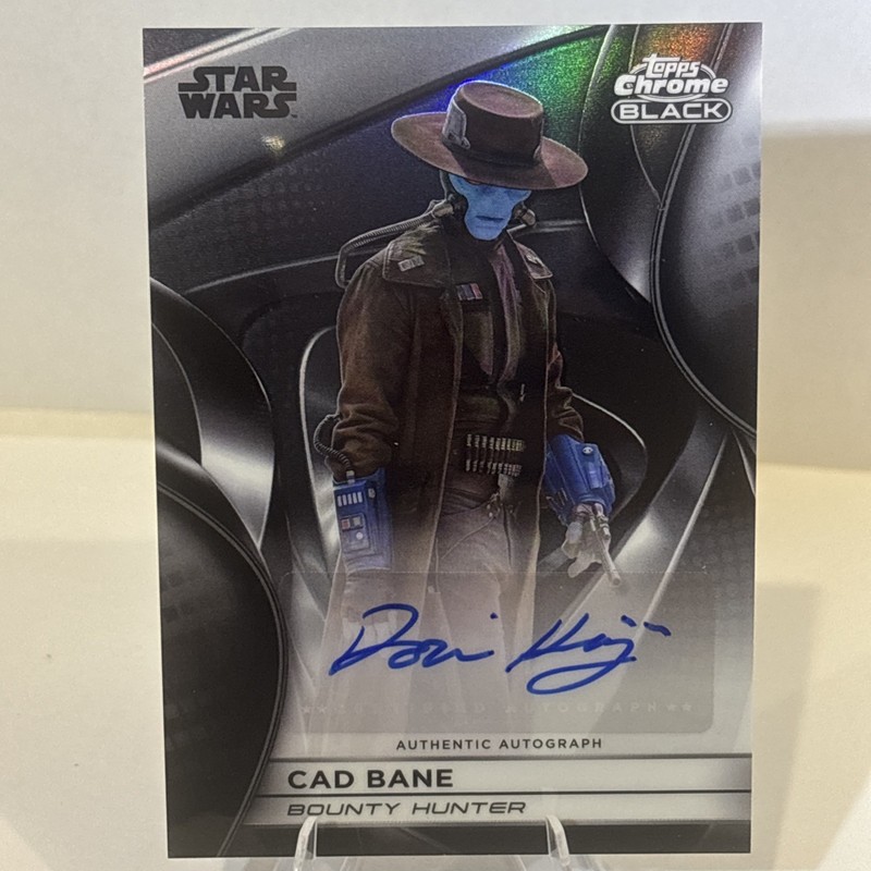 Cad Bane Auto Topps Chrome Black Star Wars Dorian Kingi Autograph