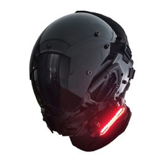 PDLING Punk Gothic Cyber Helmet Mask for Men,Techwear mask, Halloween Cosplay...