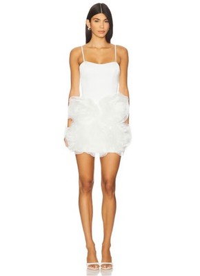 Elliatt Asher Dress Flower Mini Size S M L XL White 3D Bridal Wedding Party NEW