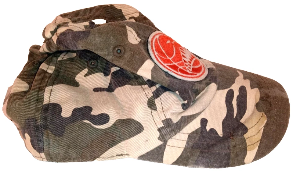 Parche de baloncesto bordado camuflaje con correa trasera gorra para niños Place Athletics Dept Foto 4 de 4