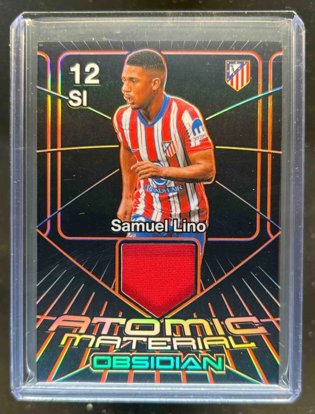 2024-25 Obsidian Samuel Lino Atomic Jersey Electric Etch Orange #46/99