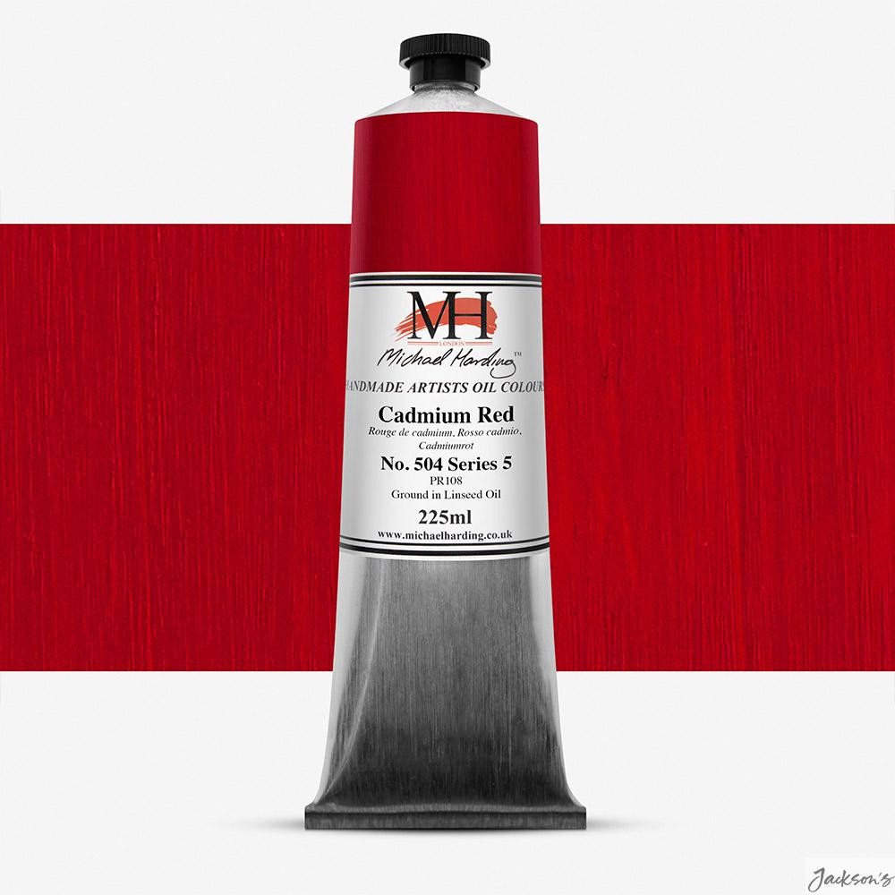 Michael Harding Oil Paint PR108 Cadmium Red 225ml Artist Colour
