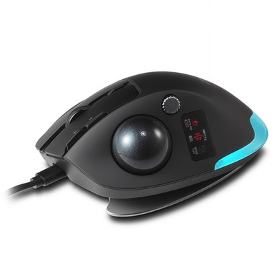 ZELOTES F-33Pro Trackball Mouse Tri-Mode BT Wireless Charging Black