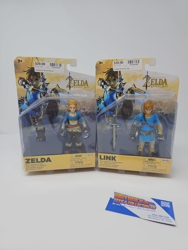 World Of Nintendo Jakks Pacific Link & Zelda 4 Inch Action Figure Lot Of (2) NEW