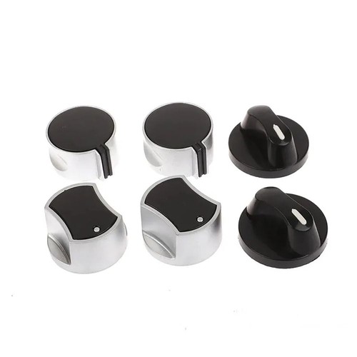 1Pair Silver Gas Stove Knob 6/8mm Assembly Button Cookware Parts - Picture 8 of 19