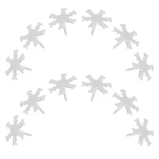  300pcs Mini Paper Fastener Brads - Christmas Snowflake Shape Metal Nails for