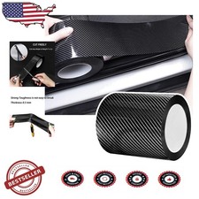 Carbon Fiber Car Door Edge Protector 4"x33ft Black Vinyl Wrap