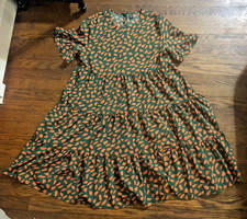 Shein Green and Orange Dress XL Size 12