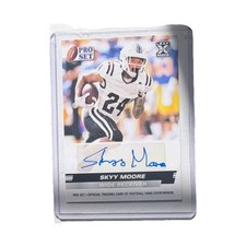 Leaf 2022 Pro Set Draft Skyy Moore Rookie Autograph Football Card PSA-SM3