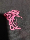 Vintage 90s Crystal Springs Polo Shirt XL Black Pink Medusa Elton John Tour Era — photo 2