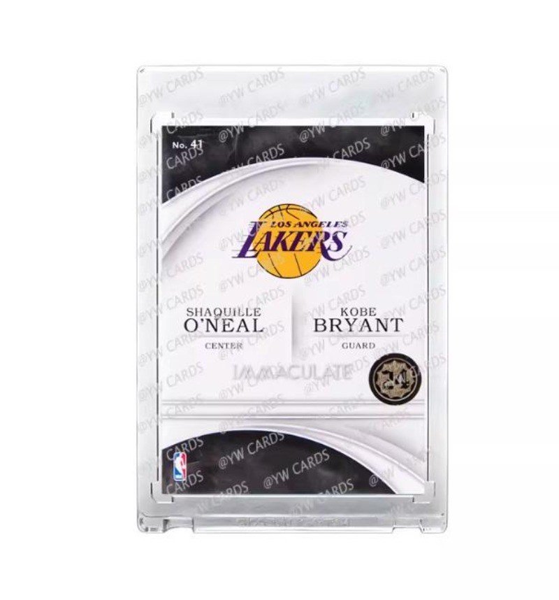 Logoman Kobe Bryant&Shaquille O'Neal Autographs Signed Jersey Star Card view 2