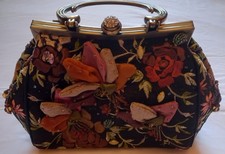 Mary Frances Beaded Embellished Floral Small Handbag