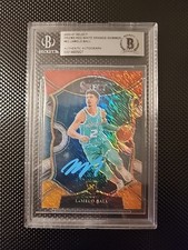 2020-21 Panini Select - Concourse LaMelo Ball #63 Orange Shimmer Prizm RC Signed