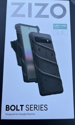 ZIZO Bolt Case + Glass Google Pixel 6a Kickstand Holster Black NEW