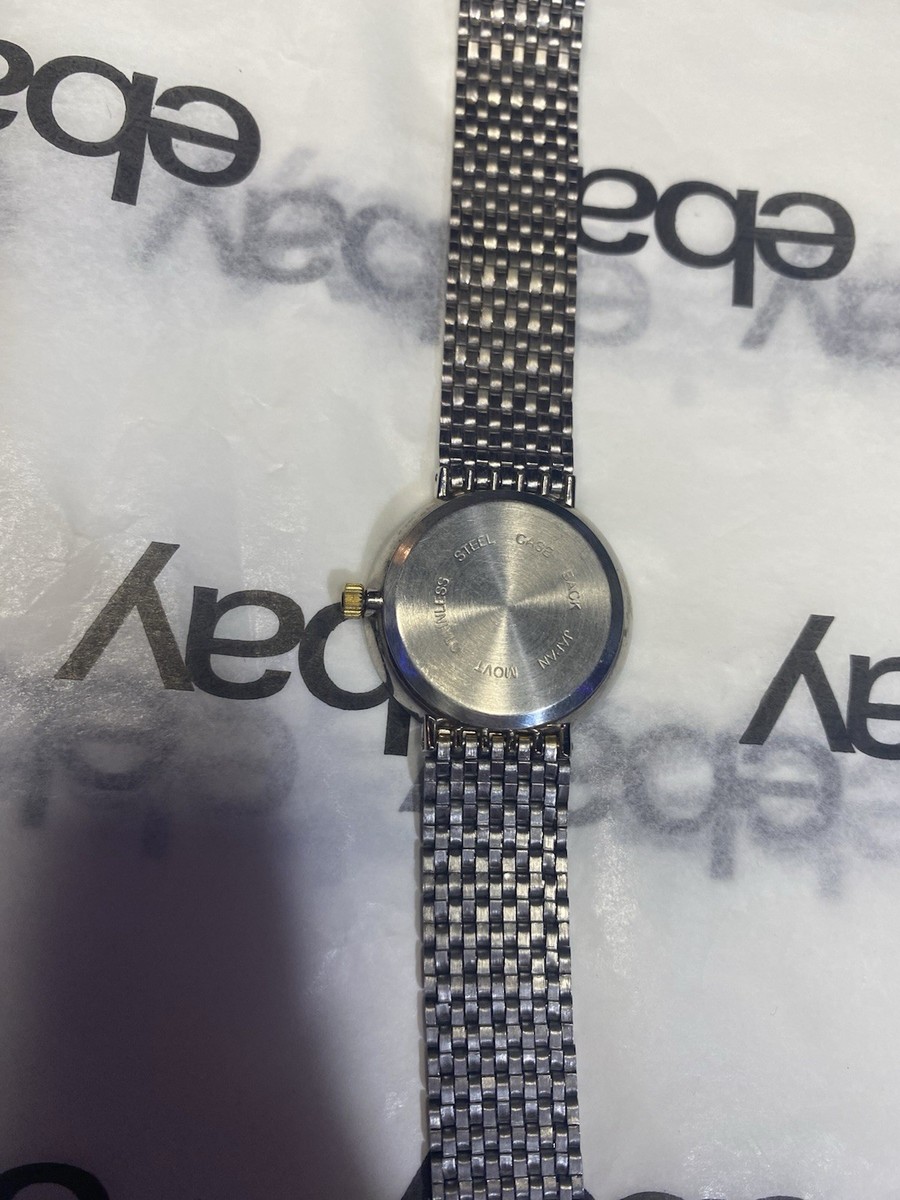 Vintage Fondini Quartz Watch – Yellow Sunburst Dial – Untested Vintage Fondini Quartz Watch – Yellow Sunburst Dial  main image 2