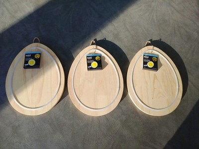 Three Easter Eggs Lighted Wooden Plaques/ Easter Decor/ Easter Craft/