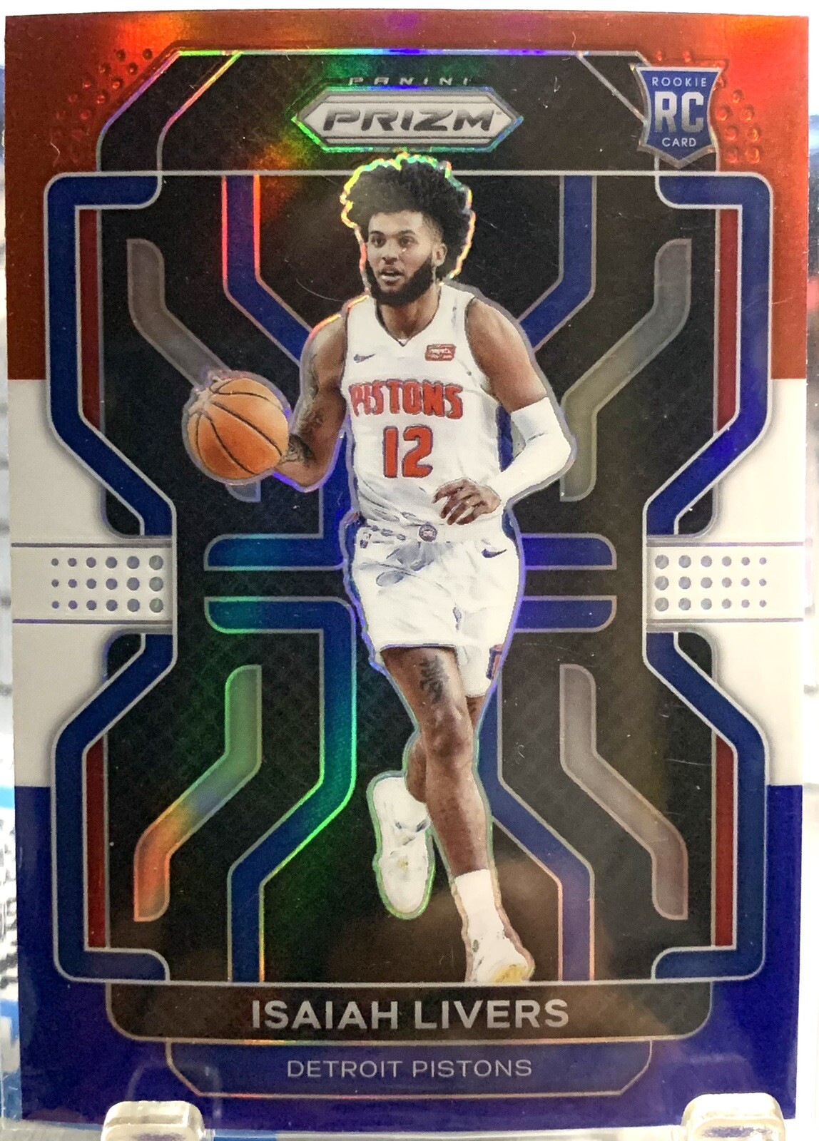Isaiah Livers RC 2021-2022 Panini Prizm Basketball #296 RWB Prizm Pistons