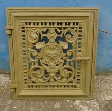 alte Gusseiserne Gründerzeit Jugendstil  Ofenklappe Etagenofen chic Top shabby !