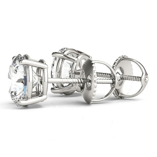 Aretes de diamantes cultivados en laboratorio genuinos de 2,00 quilates de oro de 14 quilates - Imagen 6 de 10