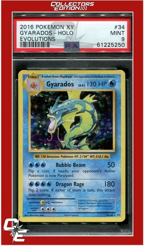 Evolutions 34 Gyarados Holo PSA 9