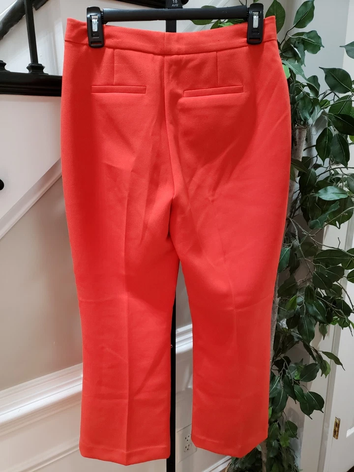 Pantalones acampanados informales de poliéster liso rojos de pierna ancha talla 4 de Nine West para mujer Foto 4 de 4
