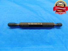 9/32 20 SS 2 THREAD PLUG GAGE .28125 GO NO GO P.D.'S = .2503 & .2536 INSPECTION