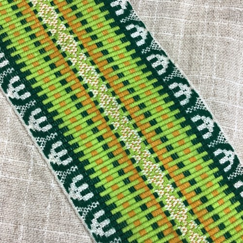 18X18 inch Square Embroidered Linen? Pillow Cover Tan Beige Kelly Green Accent - Picture 4 of 6