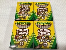 4 Packs Crayola "Colors of the World"Crayons Multicultural Skin Tones Brand New