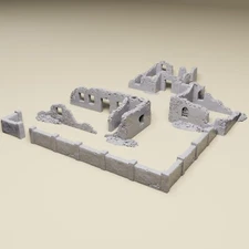North Africa Ruins Combo WWII tabletop wargaming desert terrain Bolt Action