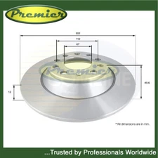 Premier Rear Brake Disc Fits Audi A6 2004-2011 #1 4F0615601E