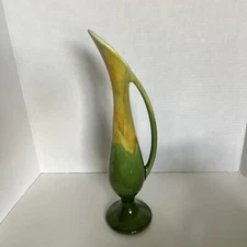 Mid Century Modern Flower Bud Vase, Thing and Tall Ceramic Handled Pitcher