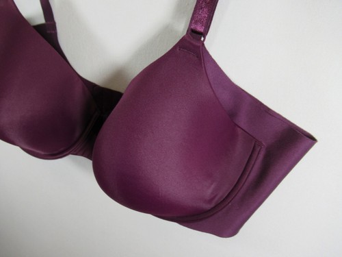 Warners No Side Effects Underarm Smoothing Bra 44C Purple Underwire rb0561a - Picture 2 of 6