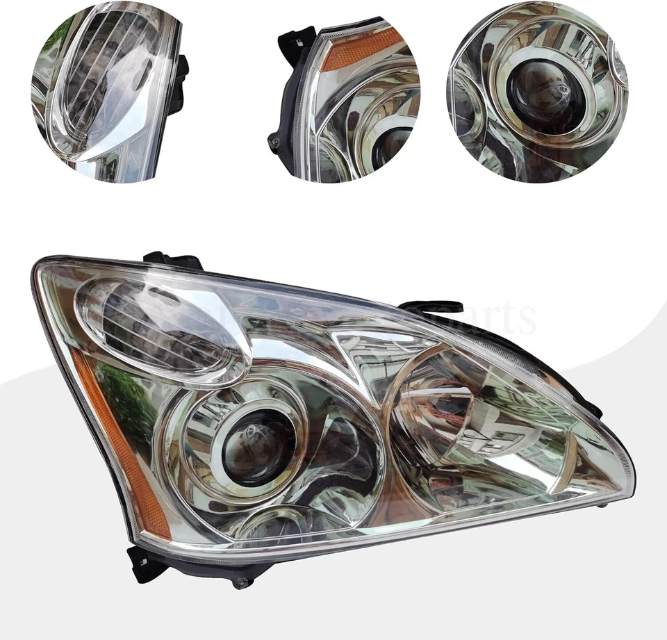 For 2004-2009 Lexus RX330 RX350 RX400h Headlights HeadLamps Left&Right Pair - Image 2 of 3