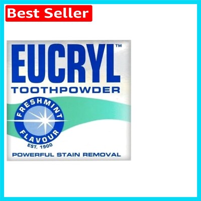 Eucryl Freshmint Zahnpulver, 3er Pack - Natürliches Minzaroma für strahlende Zähne