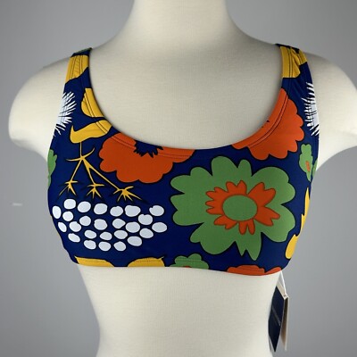 Marimekko for Target Kukkatori Bikini Swim Top MEDIUM Blue Print