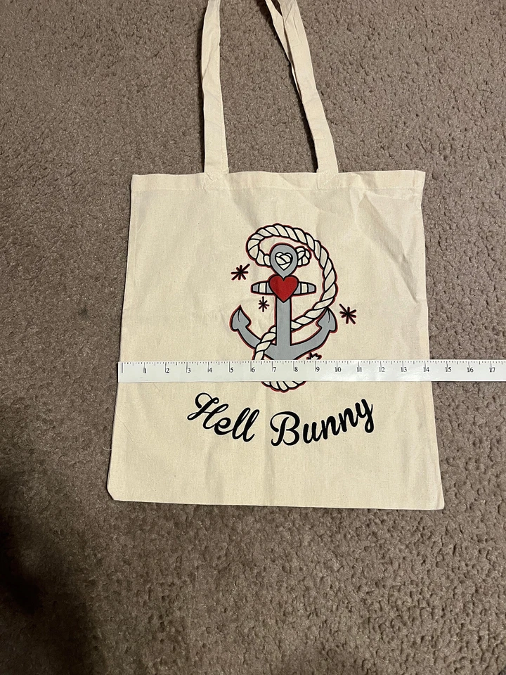 Hell Bunny Vintage Anchor Tote Bag Retro Pinup Rockabilly - Image 4 of 4