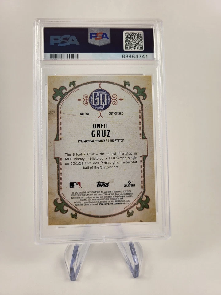 2022 Gypsy Queen Oneil Cruz #30 Chrome Rookie Card PSA 10 GEM MINT - Image 2 of 2