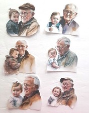 3D UPick Grandfather Grandpa Baby Boy Girl Scrapbook Card Embellishment 3758