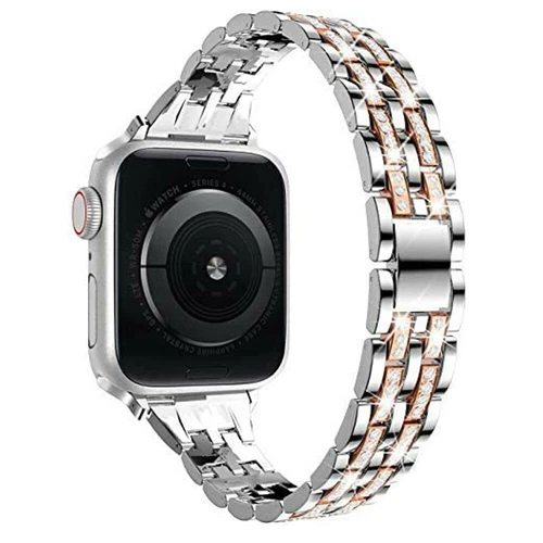 Armband + Bling Case für Apple Watch 10 9 8 7 6 5 iWatch 49mm Edelstahlband - Bild 20 von 43