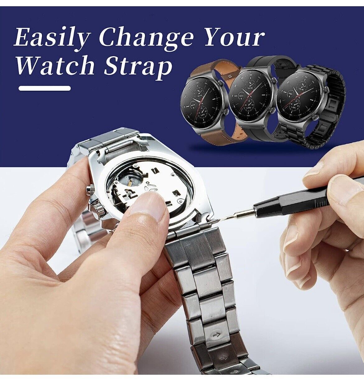 Watchmaker Spring 147 Watch Repair tool Kit Watchmaker Back Case Remover Opener Link Pin ...