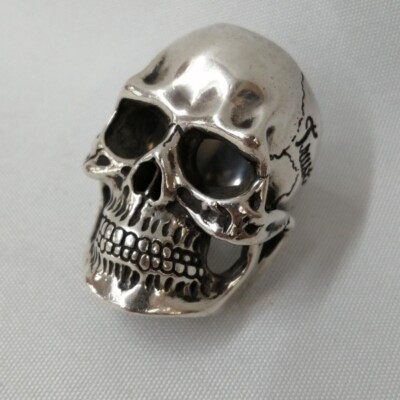 BWL Bill Wall Leather x Crimie Giant Skull Motif Sterling Silver