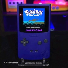 Purple Gameboy Color Console OLED Touch Screen GBC Game Boy