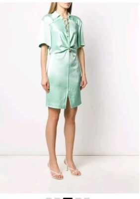 Nanushka Etta Lace-Up Shimmering Mini Dress in Mint Green Size Small | eBay Nanushka Etta Lace-Up Shimmering Mini Dress in Mint Green Size Small | eBay
